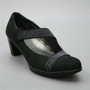 Naot Abbracci black suede Mary Jane heels size 37